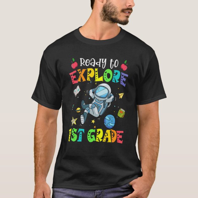 Camiseta Pronto Para Explorar Astronauta da 1ª Série de Vol (Frente)