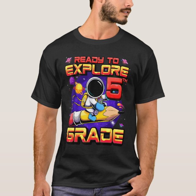 Camiseta Pronto Para Explorar Astronauta da 5ª Série de Vol (Frente)