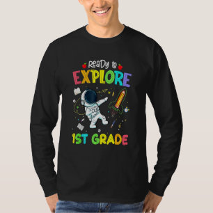 Camiseta Pronto para Explorar o astronauta de 1 rua de volt