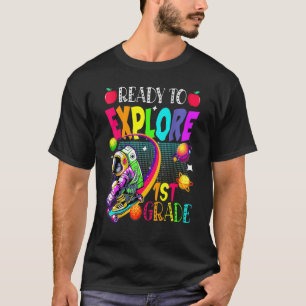 Camiseta Pronto Para Explorar O Astronauta De Patinação De 