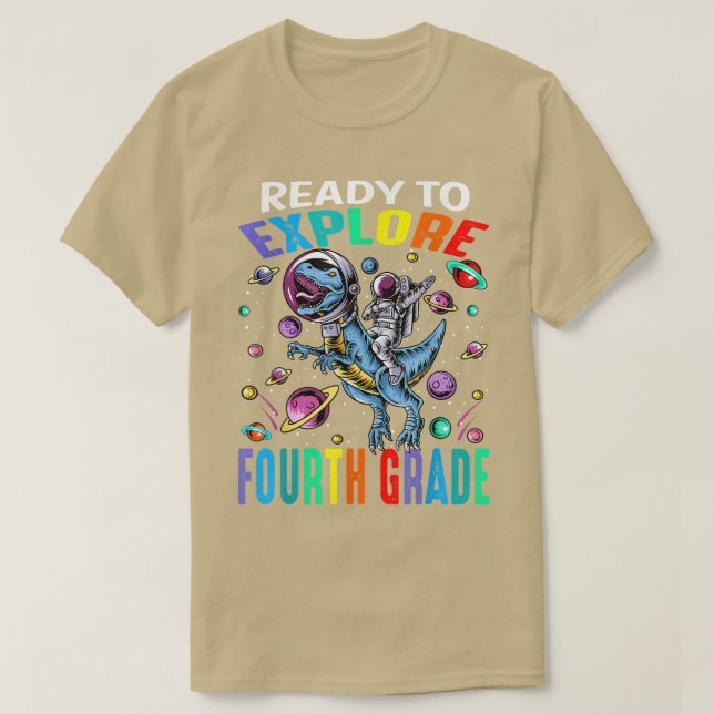 Camiseta Pronto Para Explorar O Astronauta De Quarto Grau D (Frente do Design)