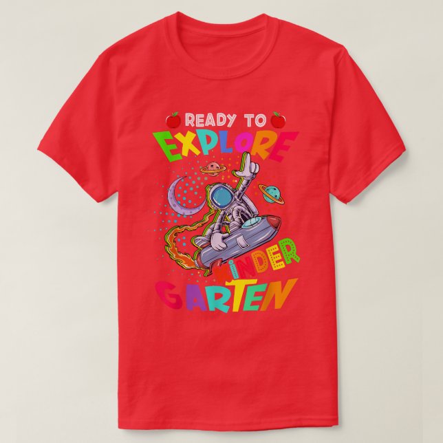 Camiseta Pronto Para Explorar O Astronauta Engraçado Do Jar (Frente do Design)
