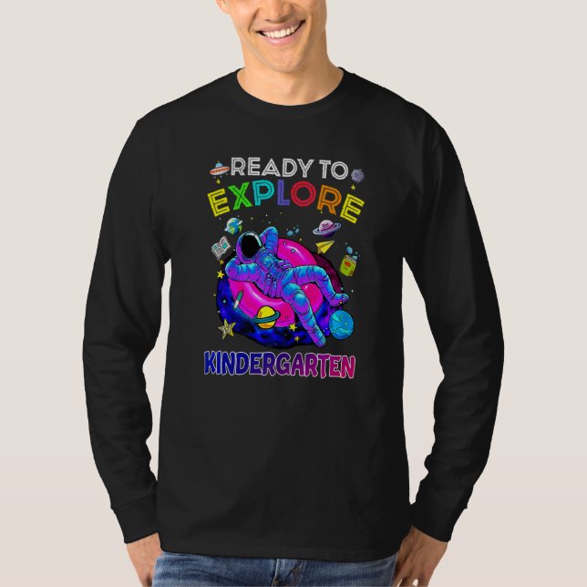 Camiseta Pronto Para Explorar O Jardim De Infância De Volta (Frente)