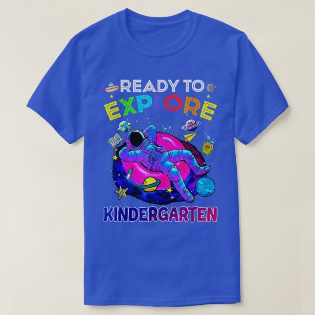 Camiseta Pronto para explorar o jardim de infância de volta (Frente do Design)