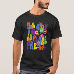 Camiseta Pronto Para Explorar O Pré-Jardim De Infância Do K