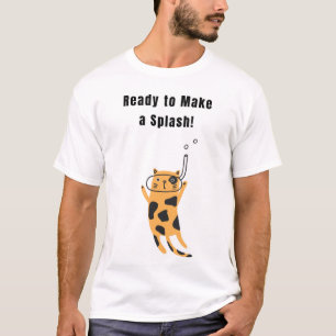 Camiseta Pronto para fazer uma apresentação! Gato Engraçado