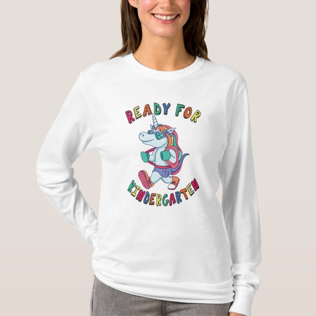 Camiseta Pronto para o jardim de infância (Frente)