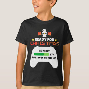Camiseta Pronto Para O Natal Gamer 67 Meme Meninos Meninas 