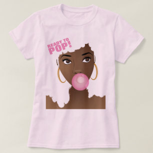 Camiseta Pronto para Pop, Menina, Goma de Pupa, Camisa-T de