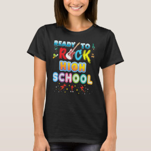 Camiseta Pronto Para Rock High Volta às Aulas Guitarra Elét