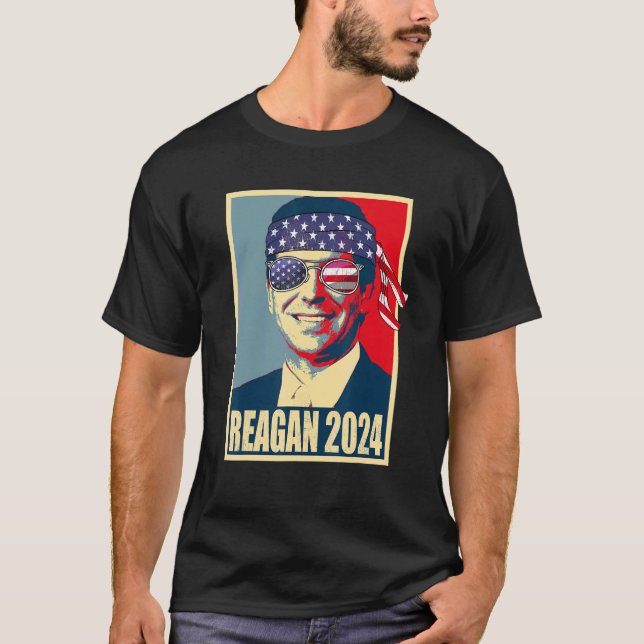 Camiseta Pronto para Ron Desantis 2024 Reagan 2024 (Frente)
