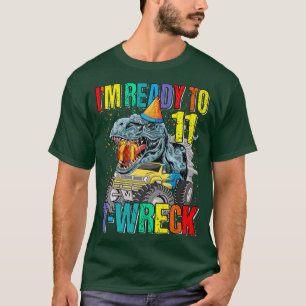 Camiseta Pronto Para T-Wreck 11 Dinossauro Monster 11 Bi