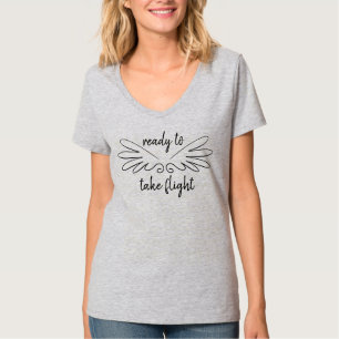 Camiseta Pronto para Voar com Mulheres das Asas