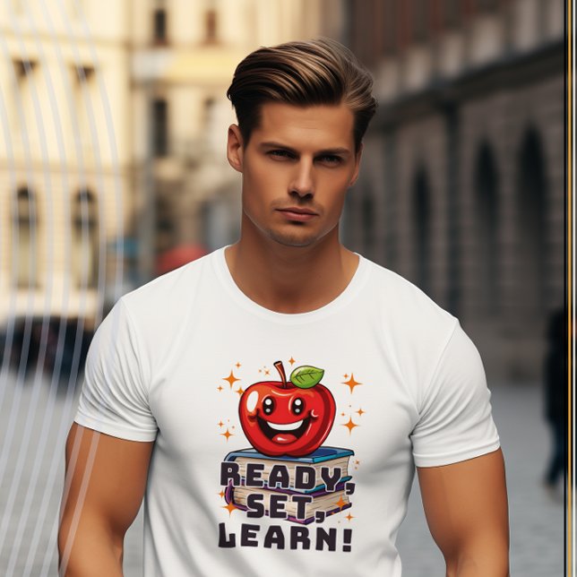 Camiseta Pronto, Preparar, Aprender! De volta à escola (Criador carregado)