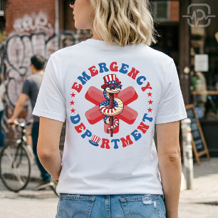 Camiseta Pronto-Socorro Patriótico do Dia 4 de Julho