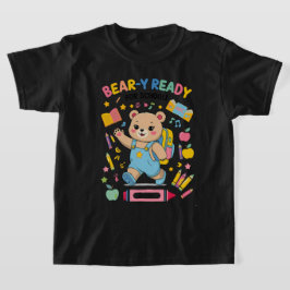 Camiseta Prontos para a escola - Jardim de Infância Bonito
