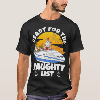 Camiseta Prontos para a Lista travessa no Natal em Papais n