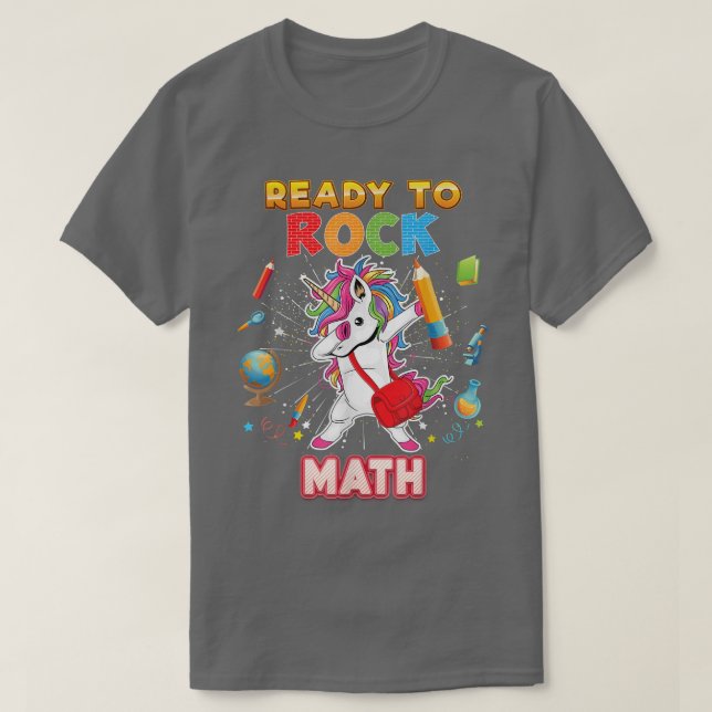 Camiseta Prontos Para Abalar O Fir Do Unicórnio De Volta Da (Frente do Design)