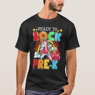 Camiseta Prontos Para Arremessar O Pré K Dabbing Unicorn De
