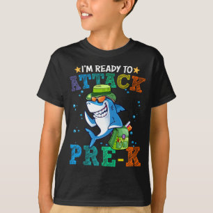 Camiseta Prontos Para Atacar Animais Da Escola Pré-K De Tr