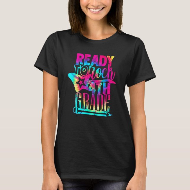 Camiseta Prontos Para Atingir O 4º Ano Professores De Tempo (Frente)