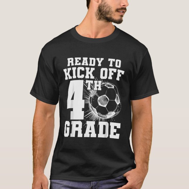 Camiseta Prontos Para Começar O Primeiro Dia Da Escola Do 4 (Frente)
