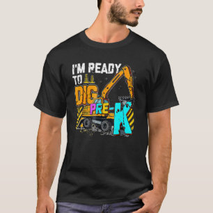 Camiseta Prontos Para Desenhar A Construção Pré K De Volta 