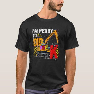Camiseta Prontos Para Desenhar A Construção Pré K De Volta