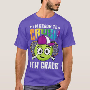 Camiseta Prontos Para Esmagar O 4º Ano De Volta Para Menina