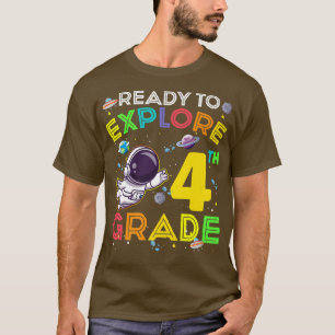 Camiseta Prontos para explorar crianças do 4º ano ano em as