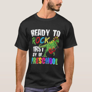 Camiseta Prontos Para Jogar No Primeiro Dia Da Pré-Escola D