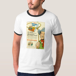 Camiseta Propaganda 1953 do cereal de ROY ROGERS do t-shirt