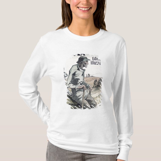 Camiseta Propaganda de poster "La Terre" por Emile Zola, (Frente)