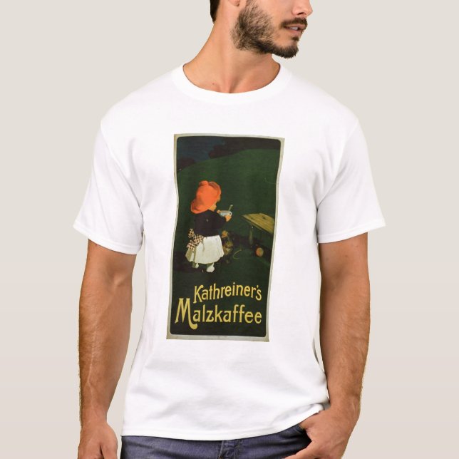 Camiseta Propaganda de poster para 'o malte Coffee de (Frente)