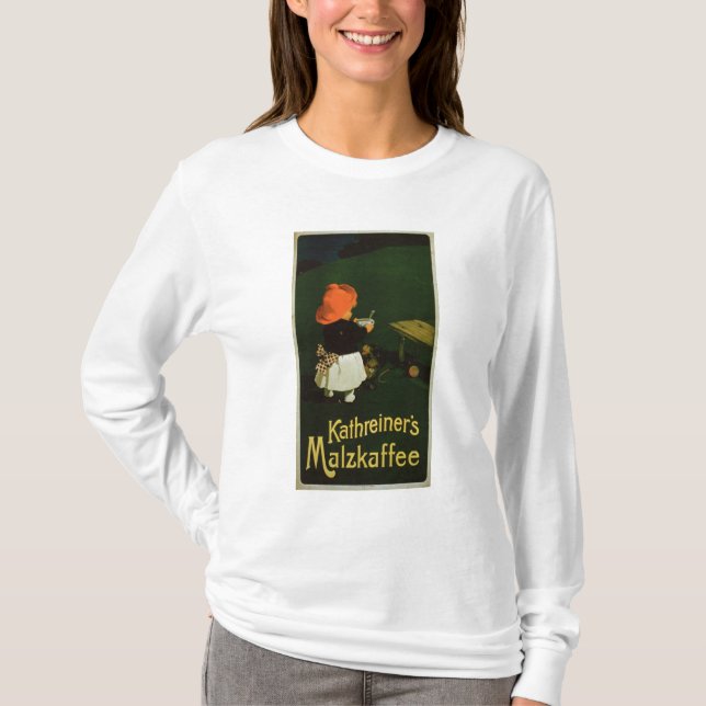Camiseta Propaganda de poster para 'o malte Coffee de (Frente)