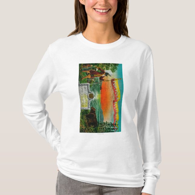 Camiseta Propaganda do festival de Portola (explorador) (Frente)