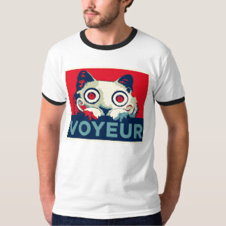 Camiseta Propaganda do gato do VOYEUR