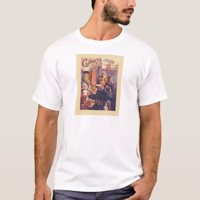Camiseta Propaganda do vintage, o cacau de Cadbury, (Frente)
