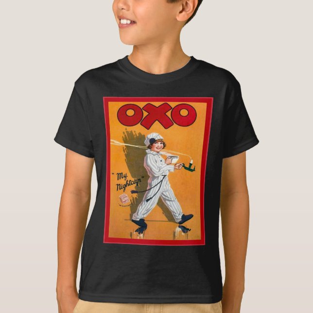 Camiseta Propaganda do vintage, Oxo, meu nightcap (Frente)