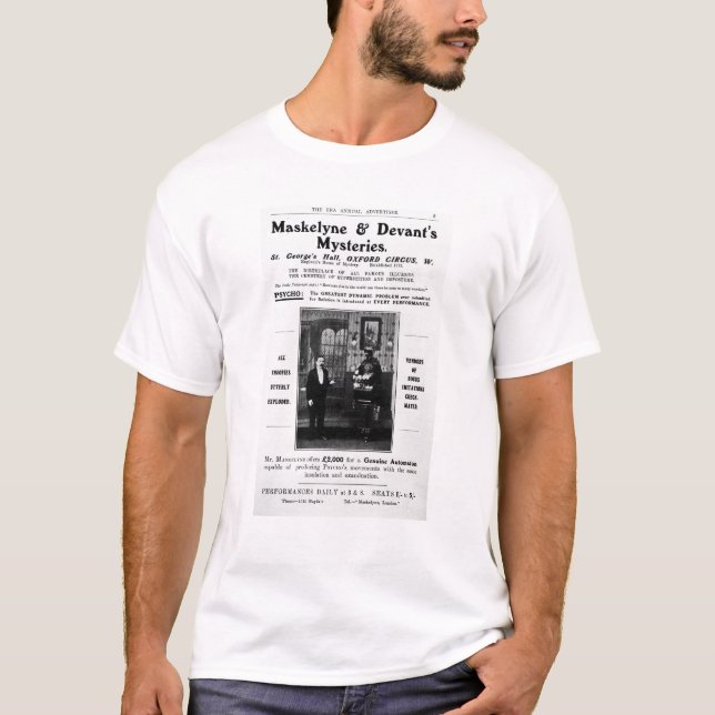 Camiseta Propaganda para mistérios de Maskelyne & de Devant (Frente)