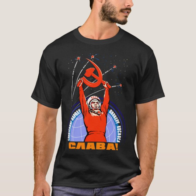 Camiseta Propaganda Soviética. Yuri Gagarin (Frente)