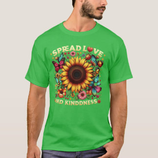 Camiseta Propagar Amor Bondade Design de Girassol família