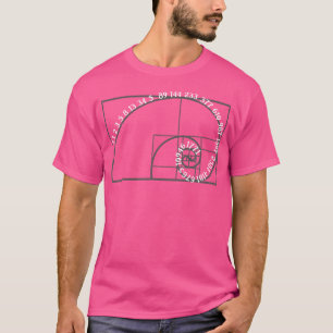 Camiseta Proporção Áurea de Fibonacci