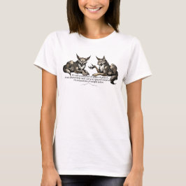 Camiseta Proporções de Peso de Coyote Citação Engraçada