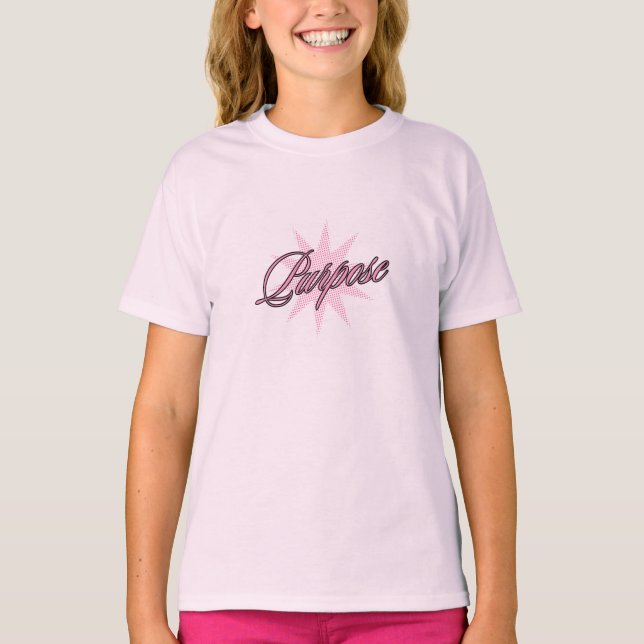 Camiseta Propósito Minimal Script Estética Motivacional  (Frente)