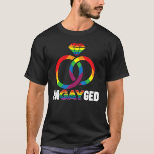 Camiseta Proposta de Casamento de Orgulho Lgbt Gay