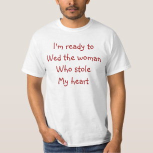 Camiseta proposta de casamento de t-shirts-Dia de os namora