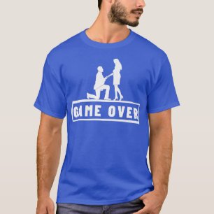 Camiseta Proposta de Casamento Game Over Festa de Solteiro 