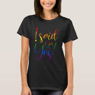 Camiseta Proposta de casamento LGBT Gay Engajamento Casamen