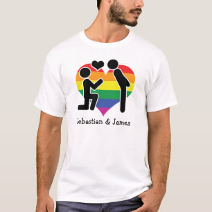 Camiseta Proposta de dois grupos com coração personalizável